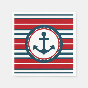 Nautical design paper napkins
