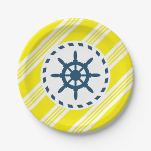 Nautical design paper plates