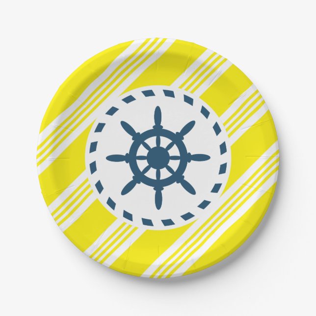 Nautical design paper plates (Front)