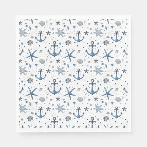 Nautical Design Party Paper Cocktail Napkins