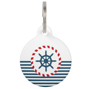Nautical design pet ID tag