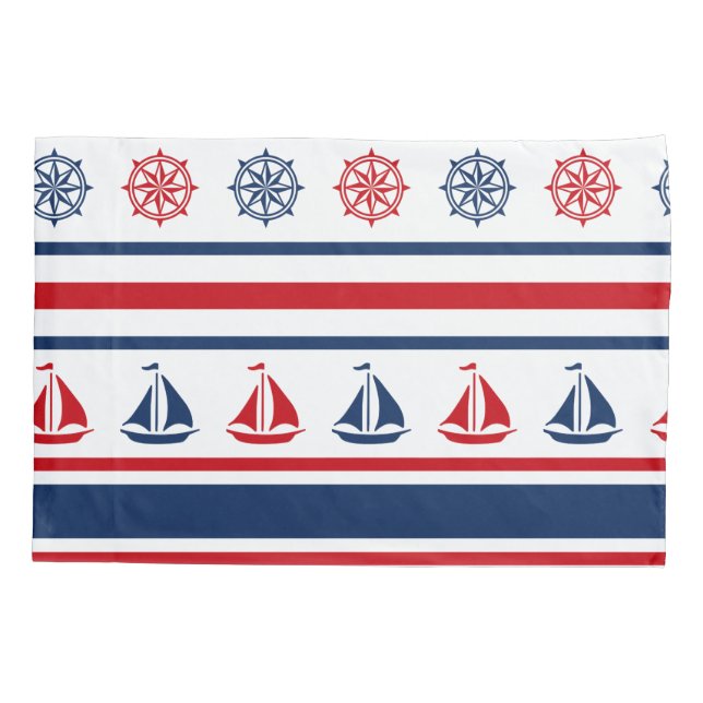 Nautical design pillow case (Back)