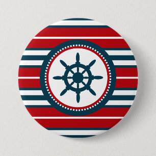 Nautical design pinback button