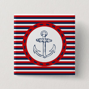 Nautical design pinback button