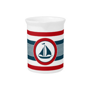 Nautical design pitcher