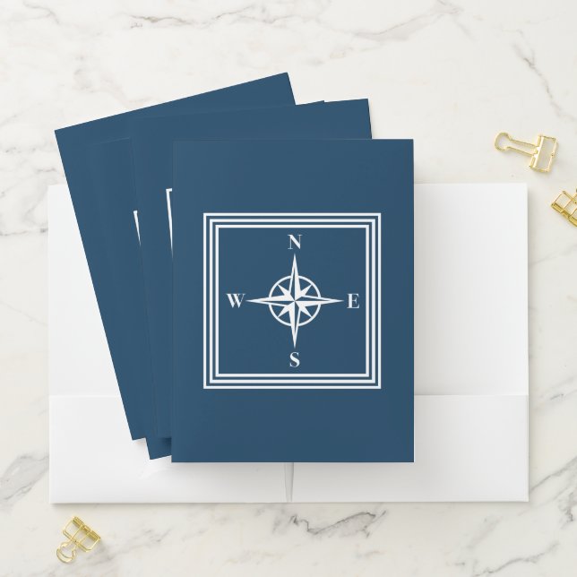 Nautical design pocket folder (In Situ)