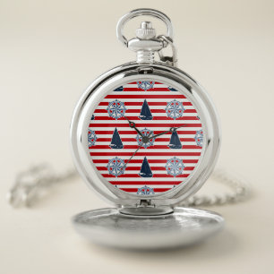 Nautical design pocket watch