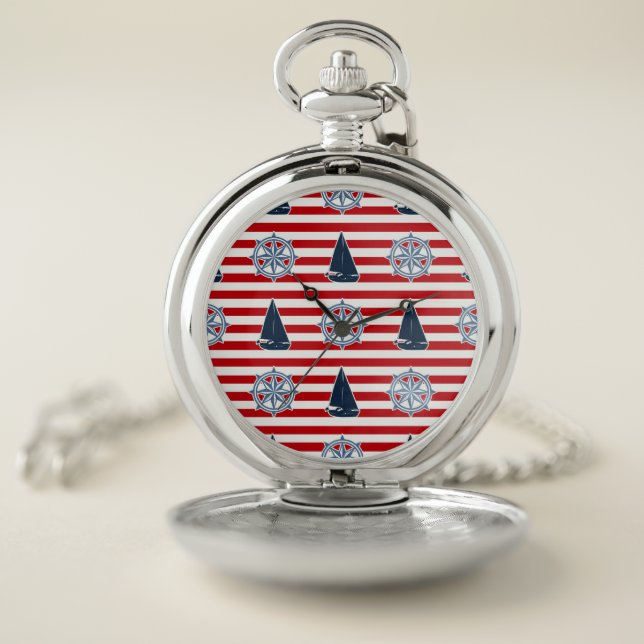 Nautical design pocket watch (Inside)