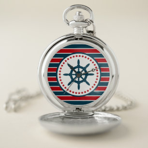 Nautical design pocket watch