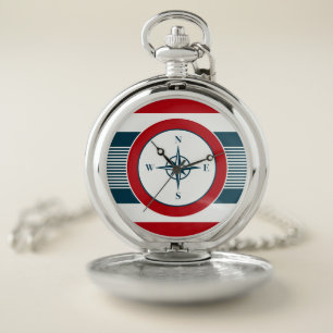 Nautical design pocket watch