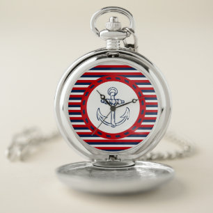 Nautical design pocket watch