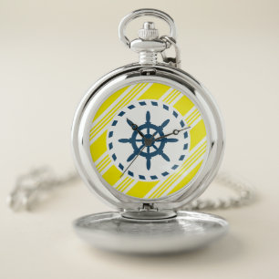 Nautical design pocket watch