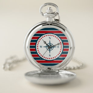 Nautical design pocket watch