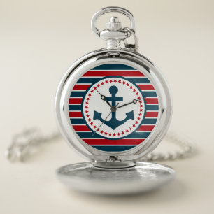 Nautical design pocket watch
