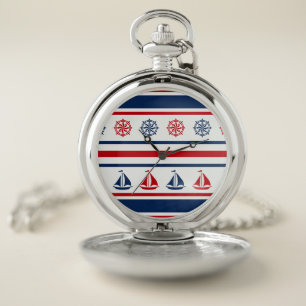 Nautical design pocket watch