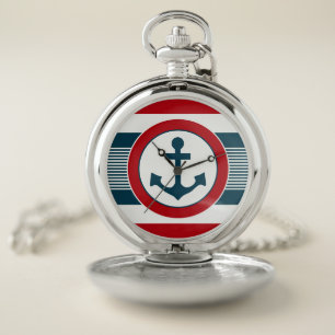 Nautical design pocket watch