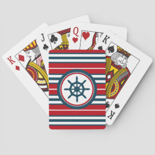 Nautical design poker cards