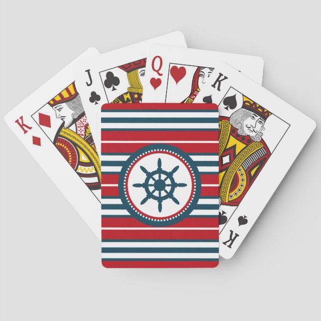 Nautical design poker cards (Back)