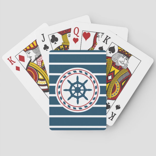 Nautical design poker cards (Back)