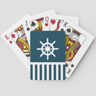 Nautical design poker cards
