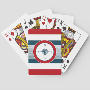 Nautical design poker cards