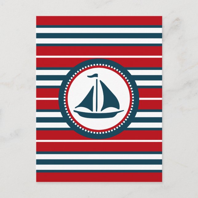 Nautical design postcard (Front)