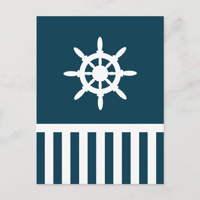 Nautical design postcard (Front)
