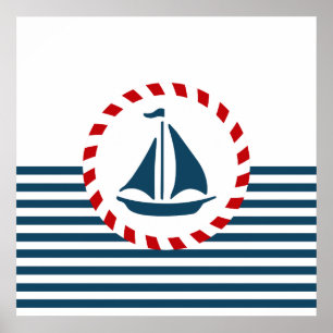 Nautical design poster