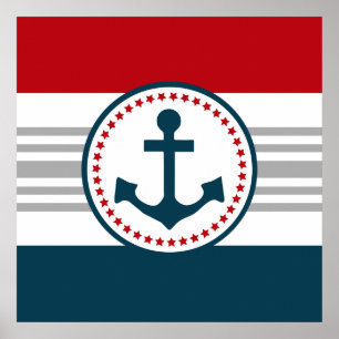 Nautical design poster