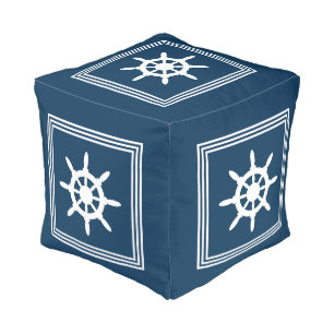 Nautical design pouf