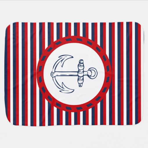 Nautical design receiving blanket Zazzle