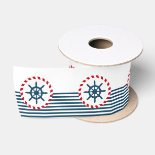 Nautical design satin ribbon