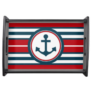 Nautical design serving tray