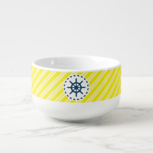 Nautical design soup mug