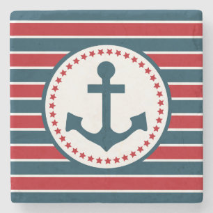 Nautical design stone coaster