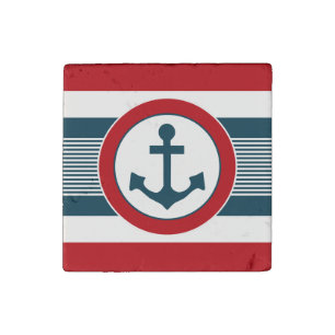 Nautical design stone magnet