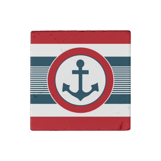Nautical design stone magnet (Front)