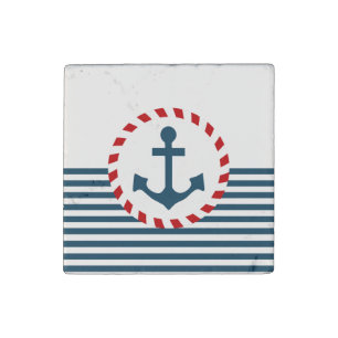 Nautical design stone magnet