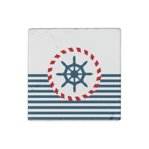 Nautical design stone magnet
