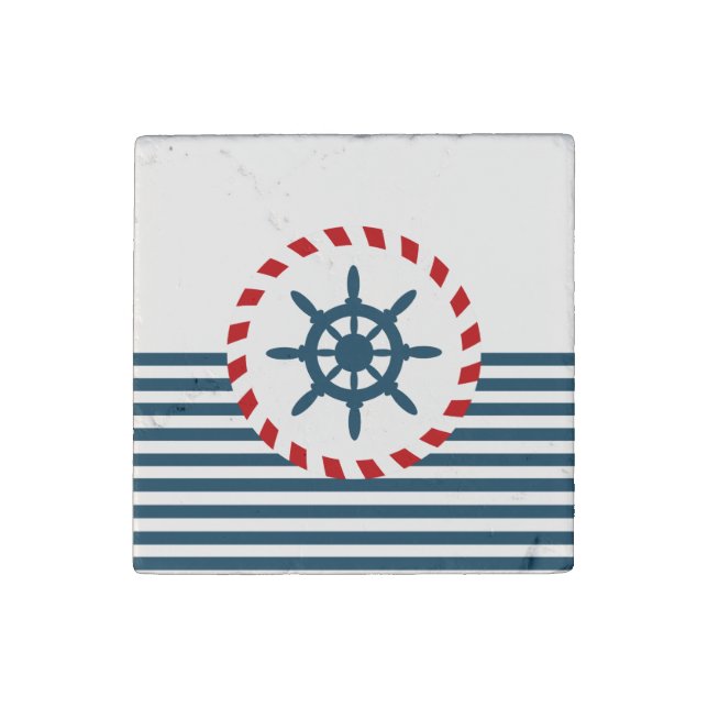 Nautical design stone magnet (Front)