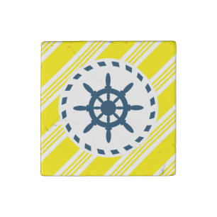 Nautical design stone magnet