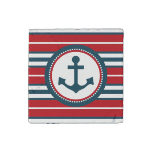 Nautical design stone magnet