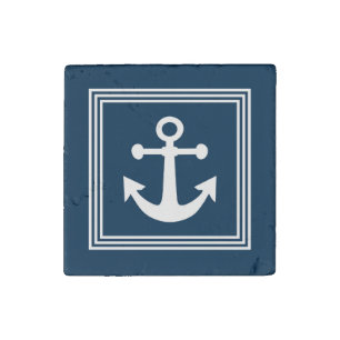 Nautical design stone magnet