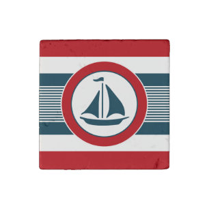 Nautical design stone magnet