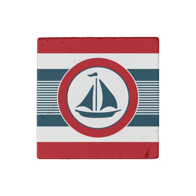 Nautical design stone magnet (Front)