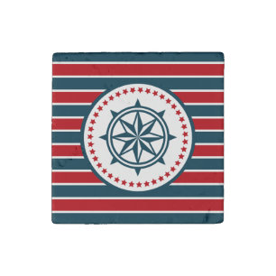 Nautical design stone magnet