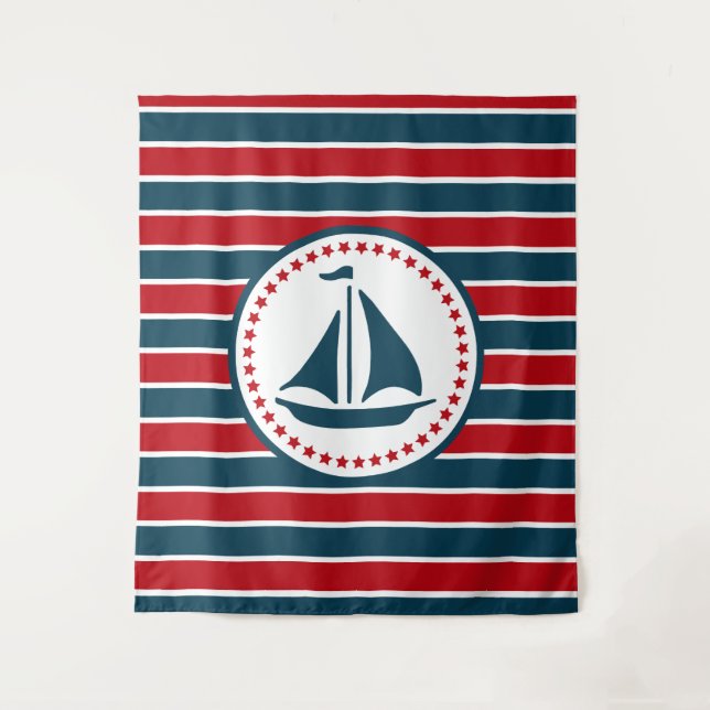 Nautical design tapestry (Front)