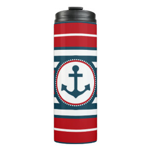 Nautical design thermal tumbler