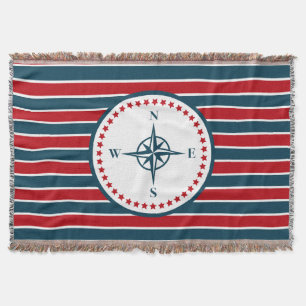Nautical design throw blanket