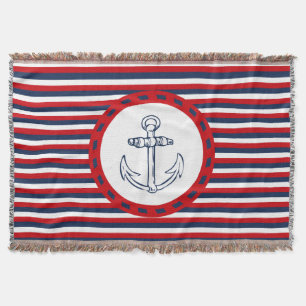 Nautical design throw blanket
